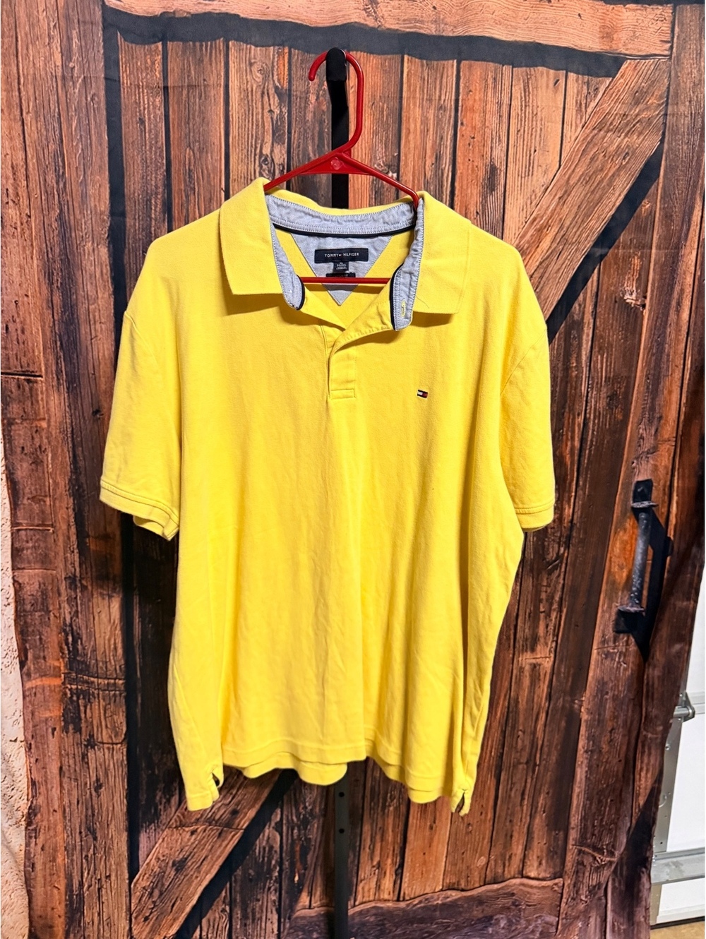 Tommy Hilfiger Custom Fit Yellow Polo Shirt XL